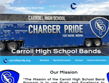 Tablet Screenshot of carrollbands.org